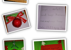 Kartki świąteczne wykonane przez uczniów kl.2a